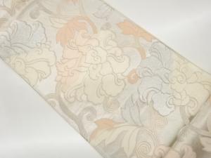 牡丹唐草模様織出し袋帯